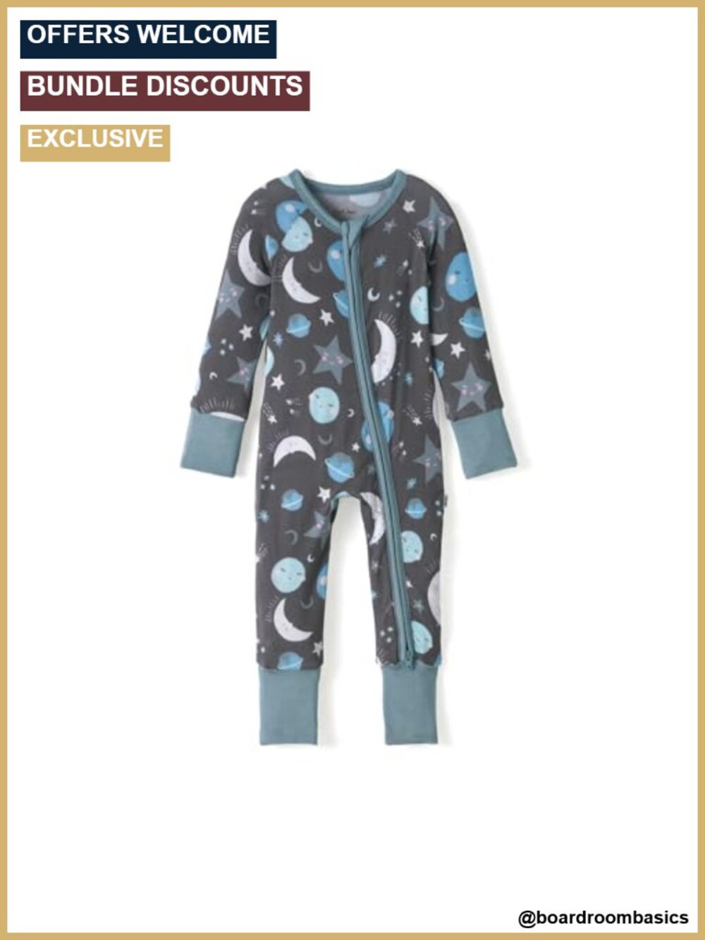 Bamboo Viscose Baby Sleeper 2-Way Zipper Footie Pajamas